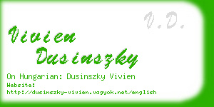 vivien dusinszky business card